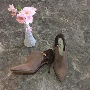 MICHAEL Michael Kors Taupe suede heeled booties